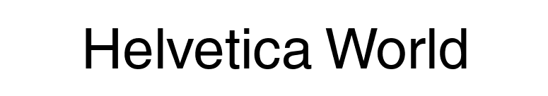 Helvetica World font preview