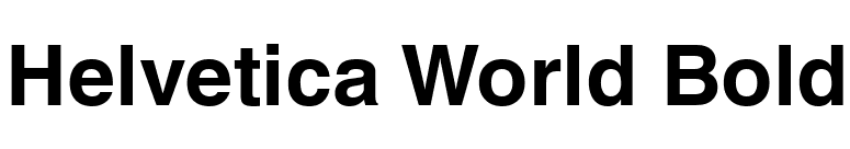 Helvetica World Bold font preview
