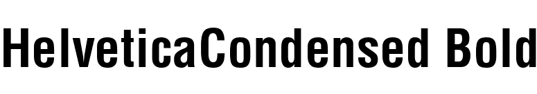 HelveticaCondensed Bold font preview
