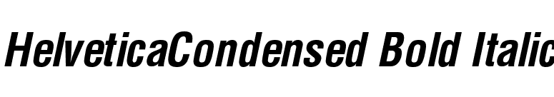 HelveticaCondensed Bold Italic font preview
