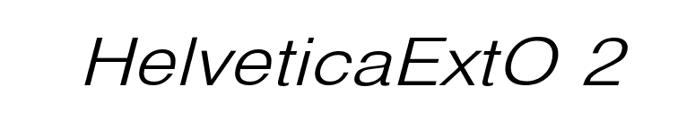 HelveticaExtO 2 font preview