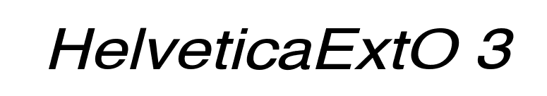 HelveticaExtO 3 font preview