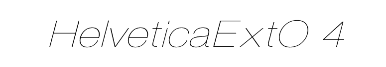 HelveticaExtO 4 font preview
