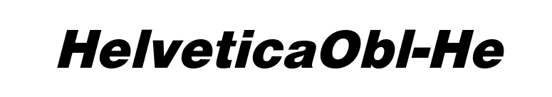 HelveticaObl-He font preview