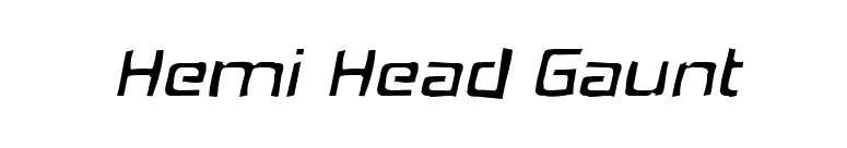 Hemi Head Gaunt font preview