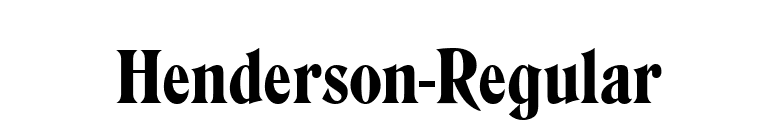 Henderson-Regular font preview