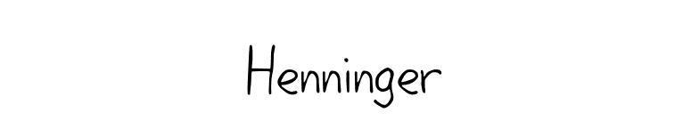 Henninger font preview