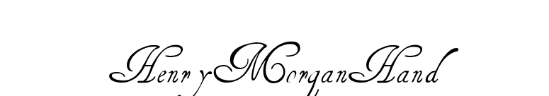 HenryMorganHand font preview