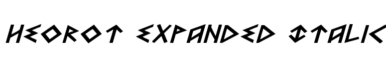 Heorot Expanded Italic font preview