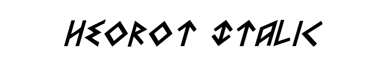 Heorot Italic font preview