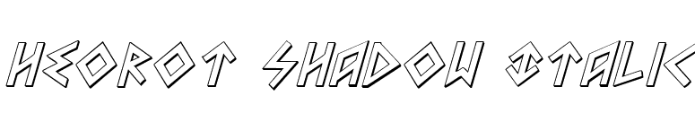 Heorot Shadow Italic font preview