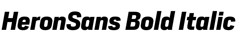 HeronSans Bold Italic font preview