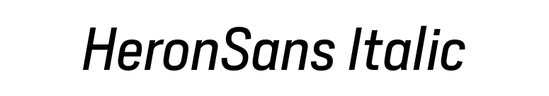 HeronSans Italic font preview