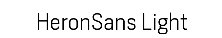 HeronSans Light font preview