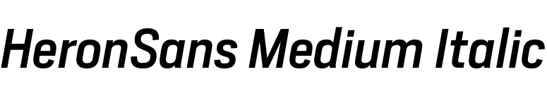 HeronSans Medium Italic font preview