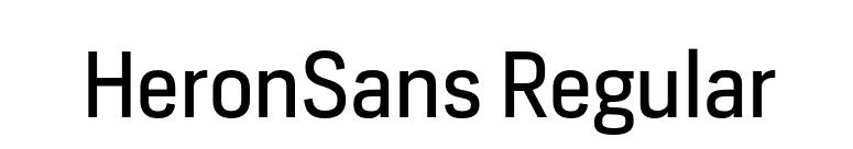 HeronSans Regular font preview