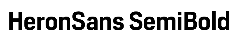 HeronSans SemiBold font preview