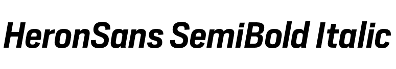 HeronSans SemiBold Italic font preview
