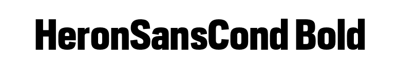 HeronSansCond Bold font preview