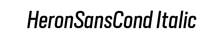 HeronSansCond Italic font preview