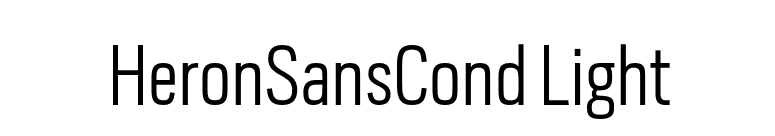 HeronSansCond Light font preview