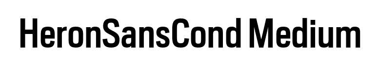 HeronSansCond Medium font preview