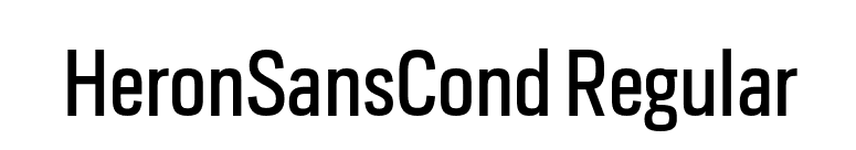 HeronSansCond Regular font preview