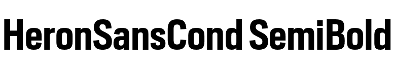 HeronSansCond SemiBold font preview