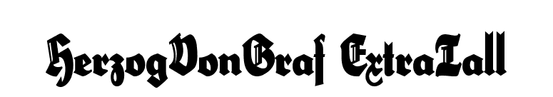 HerzogVonGraf ExtraTall font preview