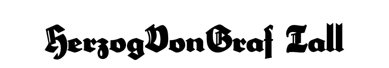 HerzogVonGraf Tall font preview