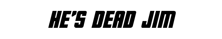 He's Dead Jim font preview