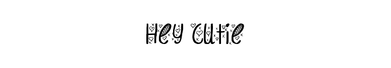 Hey Cutie font preview