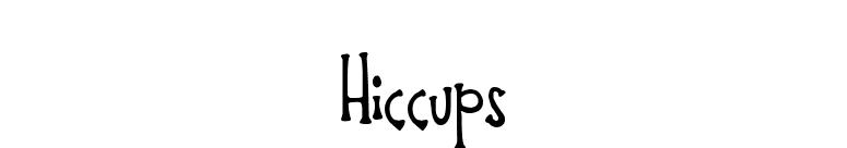 Hiccups font preview