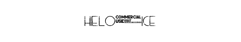 HIELO ice font preview