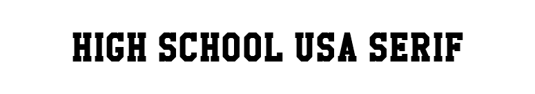 High School USA Serif font preview