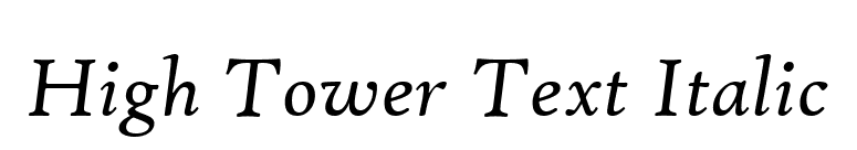 High Tower Text Italic font preview