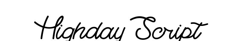 Highday Script font preview