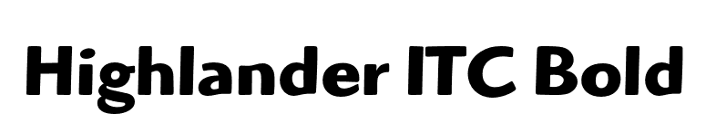 Highlander ITC Bold font preview