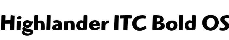 Highlander ITC Bold OS font preview