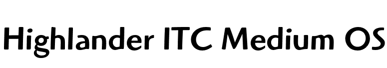 Highlander ITC Medium OS font preview