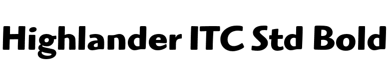 Highlander ITC Std Bold font preview