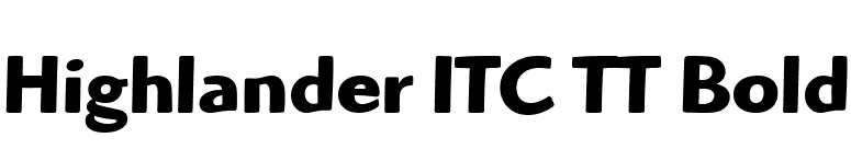 Highlander ITC TT Bold font preview