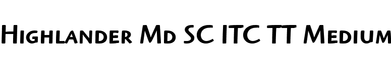Highlander Md SC ITC TT Medium font preview