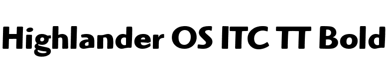 Highlander OS ITC TT Bold font preview
