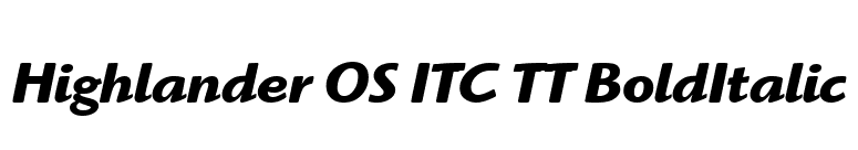 Highlander OS ITC TT BoldItalic font preview