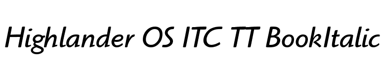 Highlander OS ITC TT BookItalic font preview