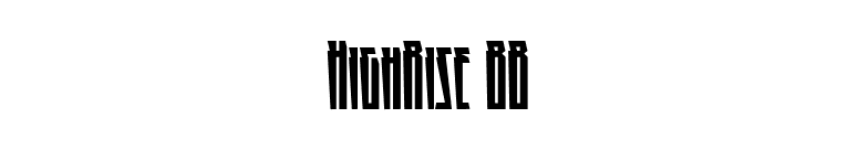 HighRise BB font preview