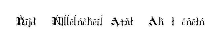 Hilda Sonnenschein Extra Characters font preview