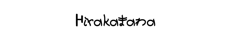 Hirakatana font preview