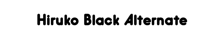 Hiruko Black Alternate font preview